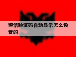 短信验证码自动显示怎么设置的