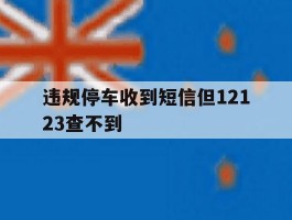 违规停车收到短信但12123查不到