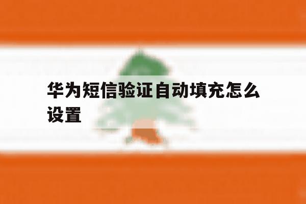 华为短信验证自动填充怎么设置 华为短信验证自动填充怎么设置