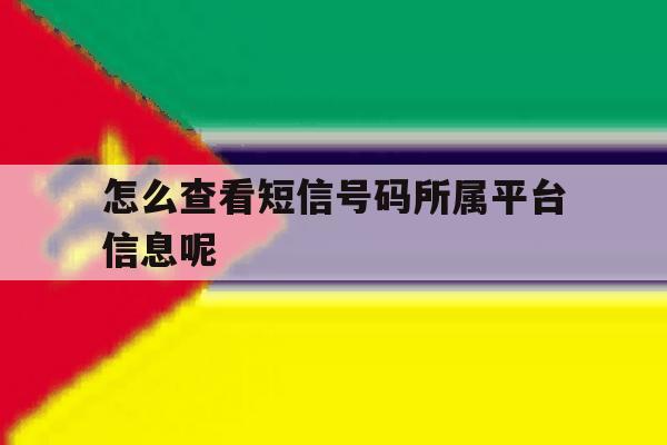 怎么查看短信号码所属平台信息呢 怎么查看短信号码所属平台信息呢