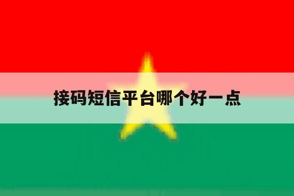接码短信平台哪个好一点 接码短信平台哪个好一点