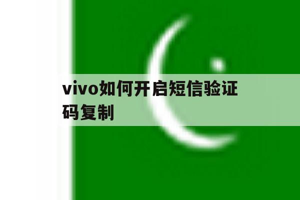 vivo如何开启短信验证码复制 vivo如何开启短信验证码复制