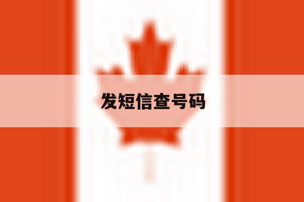 发短信查号码 发短信查号码