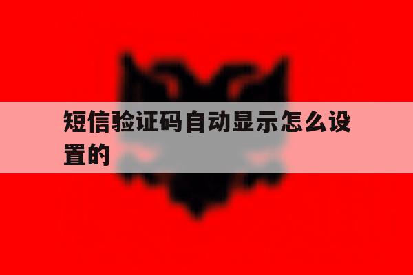 短信验证码自动显示怎么设置的 短信验证码自动显示怎么设置的