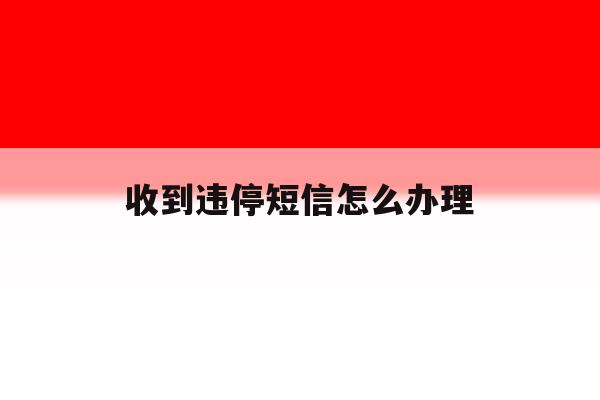 收到违停短信怎么办理 收到违停短信怎么办理