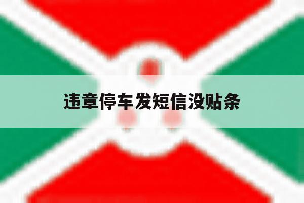 违章停车发短信没贴条 违章停车发短信没贴条