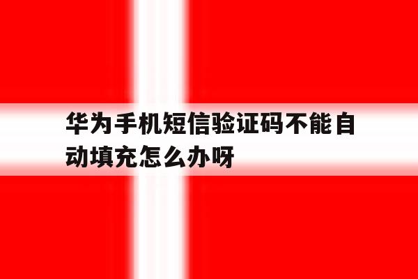 包含华为手机短信验证码不能自动填充怎么办呀的词条 包含华为手机短信验证码不能自动填充怎么办呀的词条