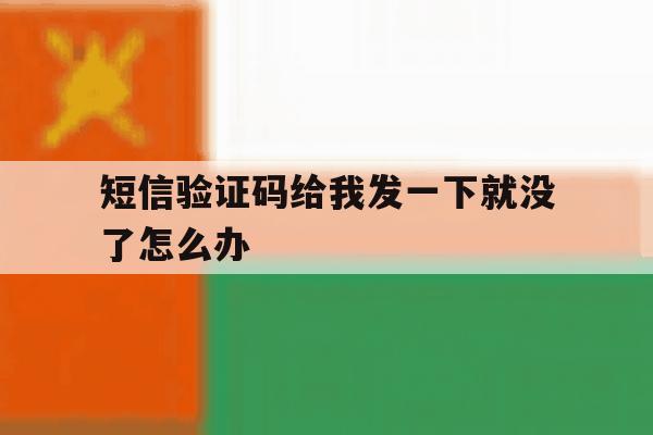 短信验证码给我发一下就没了怎么办 短信验证码给我发一下就没了怎么办
