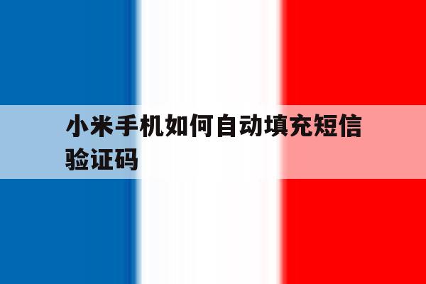小米手机如何自动填充短信验证码 小米手机如何自动填充短信验证码
