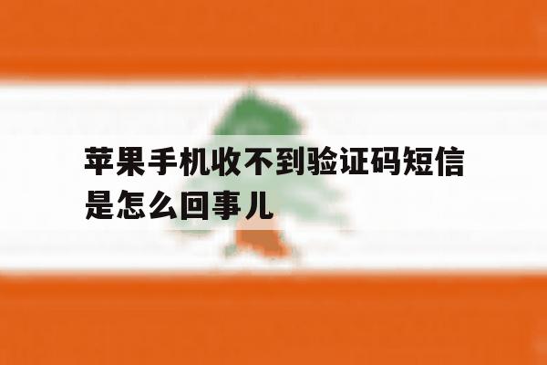 关于苹果手机收不到验证码短信是怎么回事儿的信息 关于苹果手机收不到验证码短信是怎么回事儿的信息