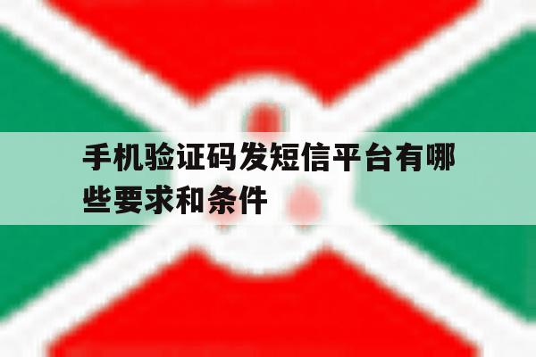 手机验证码发短信平台有哪些要求和条件 手机验证码发短信平台有哪些要求和条件