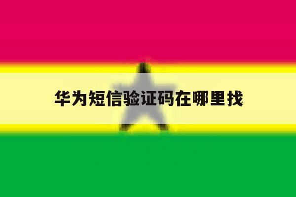华为短信验证码在哪里找 华为短信验证码在哪里找