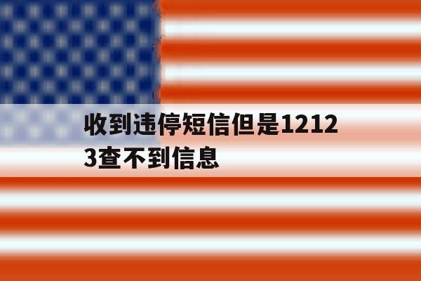 收到违停短信但是12123查不到信息 收到违停短信但是12123查不到信息