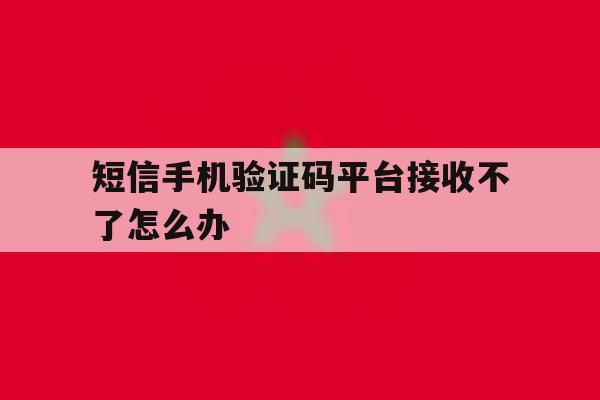 短信手机验证码平台接收不了怎么办 短信手机验证码平台接收不了怎么办
