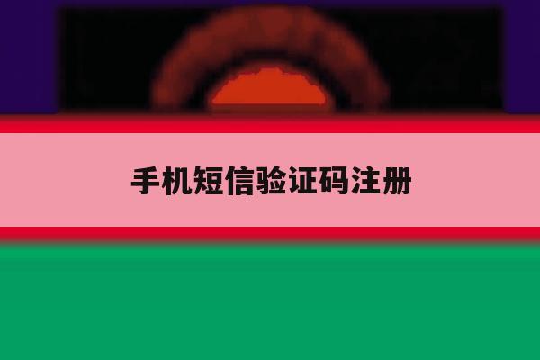 手机短信验证码注册