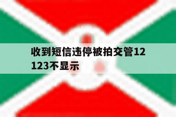 收到短信违停被拍交管12123不显示 收到短信违停被拍交管12123不显示