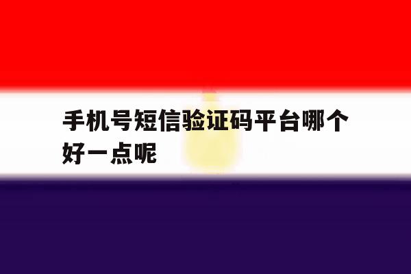 手机号短信验证码平台哪个好一点呢 手机号短信验证码平台哪个好一点呢