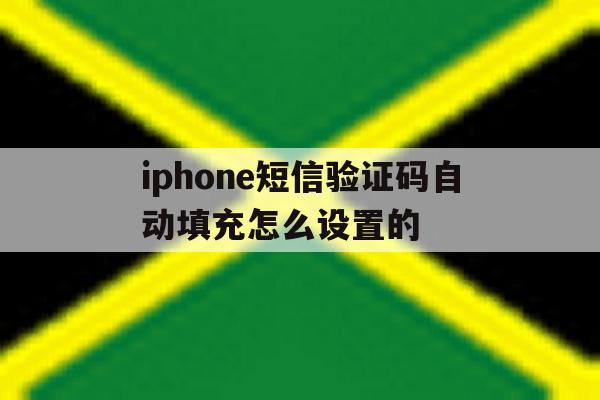 iphone短信验证码自动填充怎么设置的 iphone短信验证码自动填充怎么设置的
