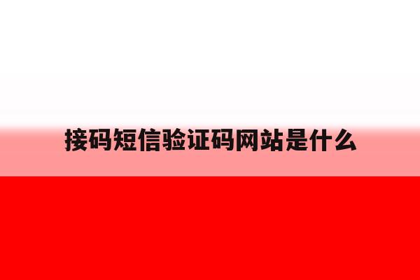 接码短信验证码网站是什么 接码短信验证码网站是什么