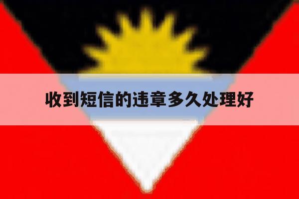 收到短信的违章多久处理好 收到短信的违章多久处理好