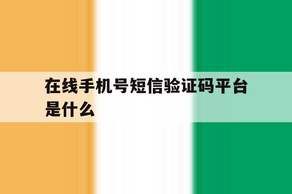 在线手机号短信验证码平台是什么 在线手机号短信验证码平台是什么