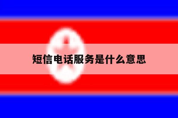 短信电话服务是什么意思 短信电话服务是什么意思