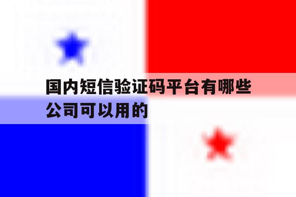 国内短信验证码平台有哪些公司可以用的 国内短信验证码平台有哪些公司可以用的