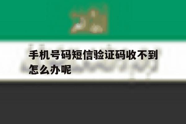 手机号码短信验证码收不到怎么办呢 手机号码短信验证码收不到怎么办呢
