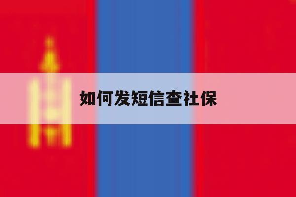 如何发短信查社保 如何发短信查社保