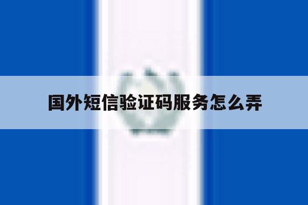 国外短信验证码服务怎么弄 国外短信验证码服务怎么弄