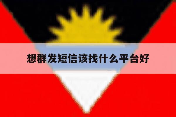 想群发短信该找什么平台好 想群发短信该找什么平台好